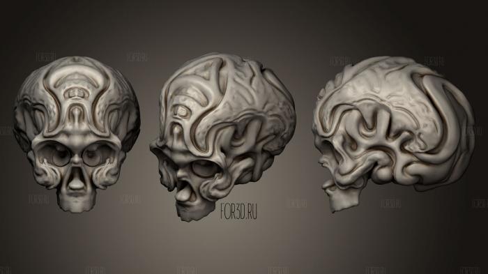 Voodoo Skull stl model for CNC